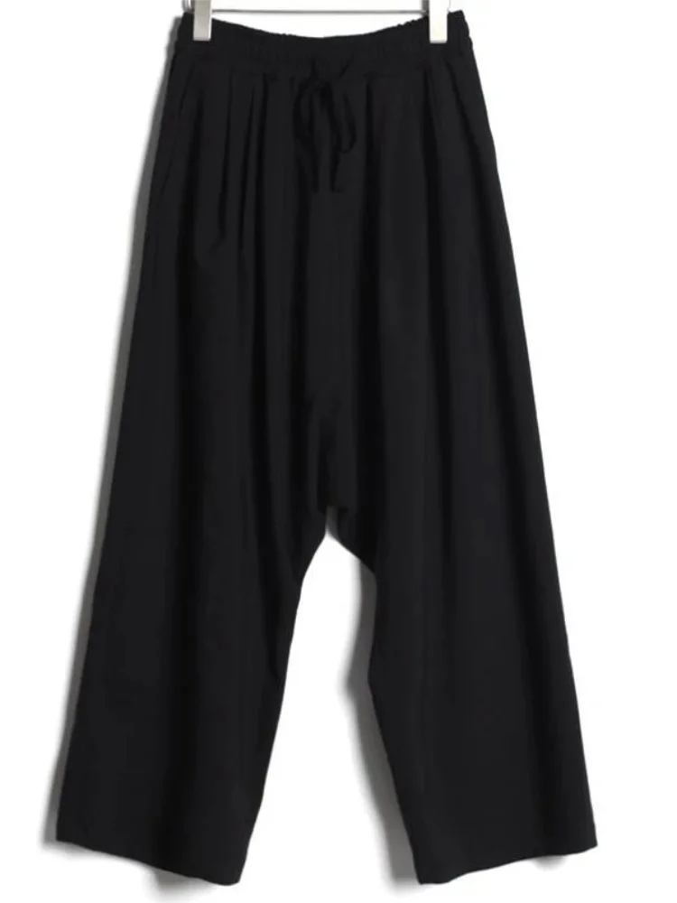 

Men's Wide Leg Pants New Fashion Trend Hip Hop Classic Dark Loose, Large Size, Nine Minutes Wide Leg Pants