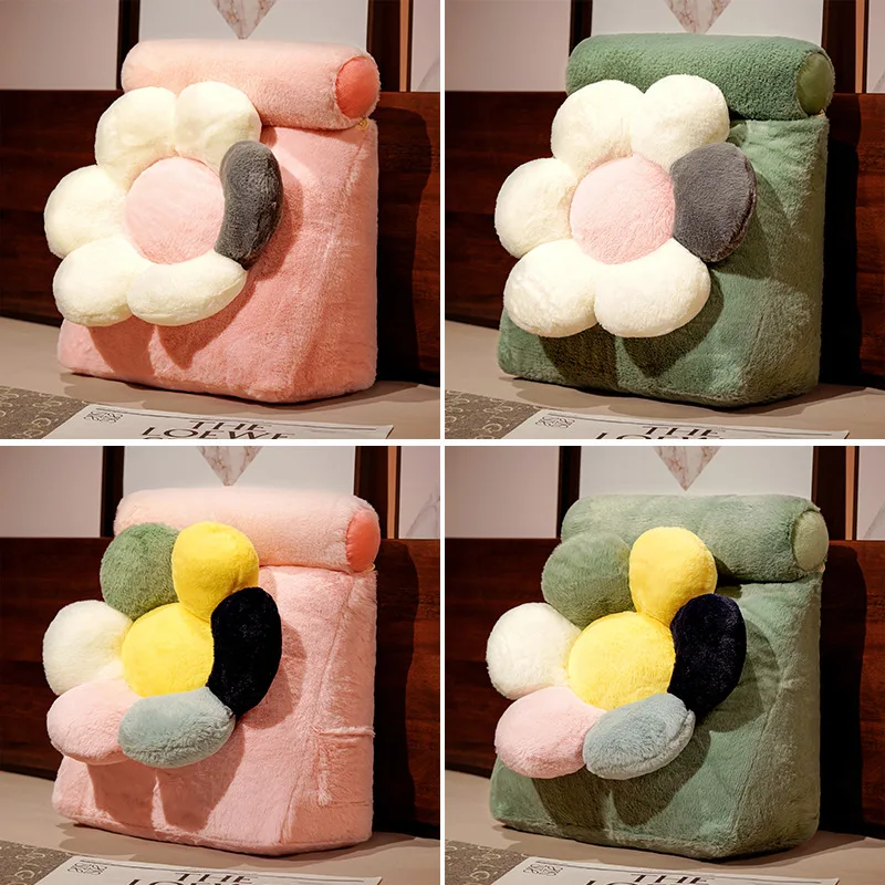 NiceColorful Hình Hoa Tam Giác Eo Gối Nhồi Bông Đa Chức Năng Ngủ Sang Trọng Đồ Chơi Ghế Sofa Giường Ngủ Đệm Sàn Trang Trí Nhà Quà Tặng