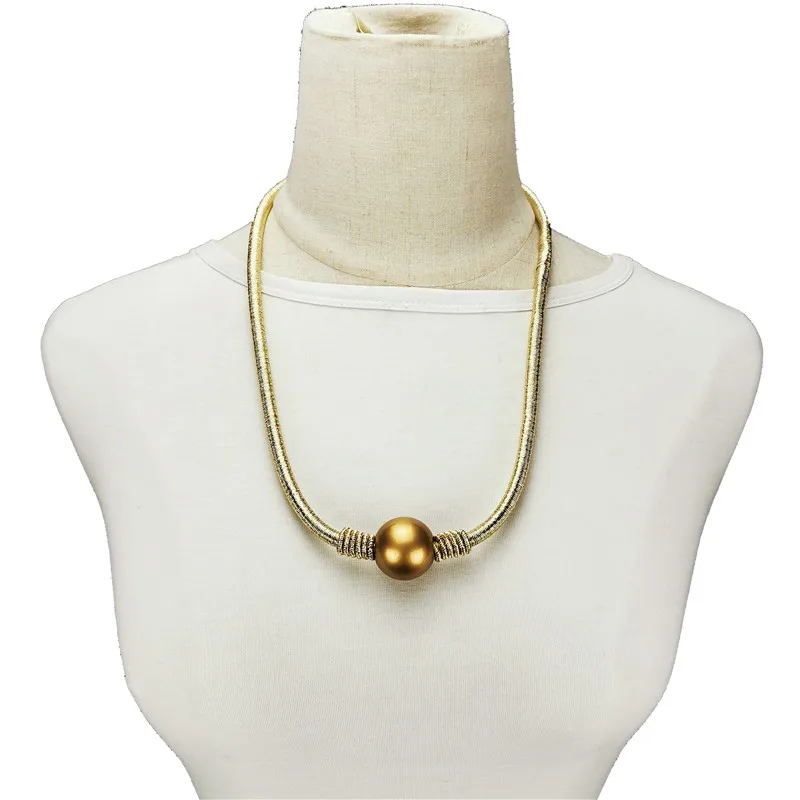 UKEBAY New Gold Pendant Necklace Luxury Accessories Women\'s Fashion Punk Trend Bohemian Gold Beads Chain Matching Accessories