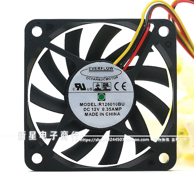 New original R126010BU 6010 6CM 12V 0.35A double ball ultra-thin silent large air volume fan