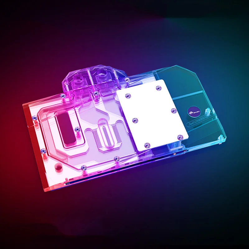 Bykski Computer-Wasserblock für Yeston Powercolor Radeon RX 6800XT Grafikkarten-Kühler, inklusive Rückplatte, A-PC6800XT-X