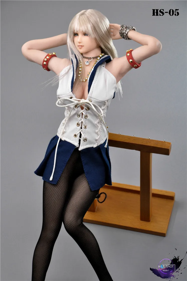 HatShot 1/6 Female Solider Cos Play Sexy School Uniform Sailor Suit HS-05 Model for TBLeague Big Breasted Body Doll Toy in Stock