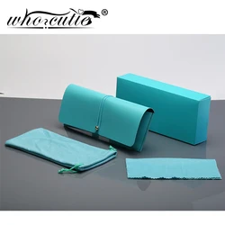 WHO CUTIE 2025 PU Leather Glasses Case Fashion Sunglasses Organizer Eyeglasses Storage Holder Retro Eyewear Box Bag Dropshipping