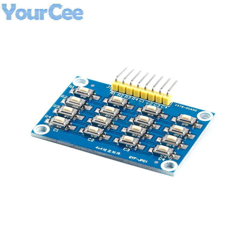 2pcs/1pc 4X4 4*4 16 Keys Matrix Keyboard Module MCU Development PCB Patch Buttons Learning Board 3.3V 5V for Arduino