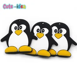 Cute-Idea Silicone Teether Cartoon Animals 1pc/2pc Food Grade Silicone Pandents DIY Baby Teething Toys For Teeth Tiny Rod Gift