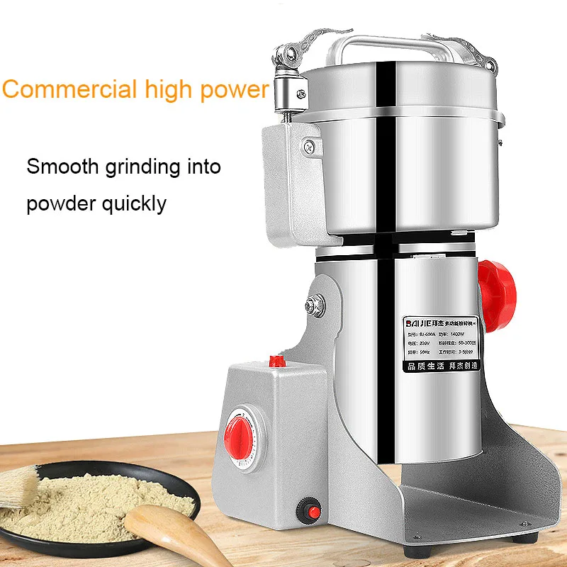 ステンレス鋼粒スパイスhebals穀物コーヒー乾燥食品グラインダーミル粉砕機製粉所ホーム小麦粉粉末クラッシャー