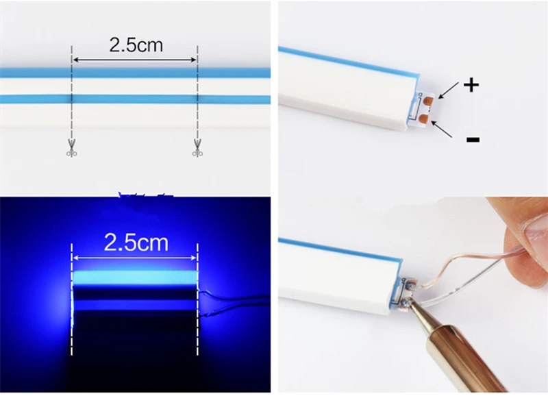 5v 12v 24v LED Neonst reifen Licht flexibles Bands eil wasserdicht 2835 Soft Bar Silikon röhre weiß rot blau grün gelb rosa 1m 5m – Detail 3