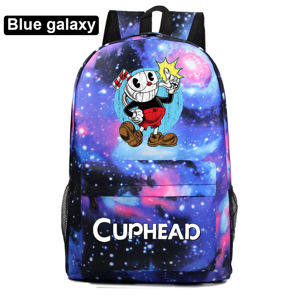 

Cuphead Mugman Backpack for Girls Boys Teens Cool Travel Knapsack Children Rucksack Kids School Bags Mochila Galaxia