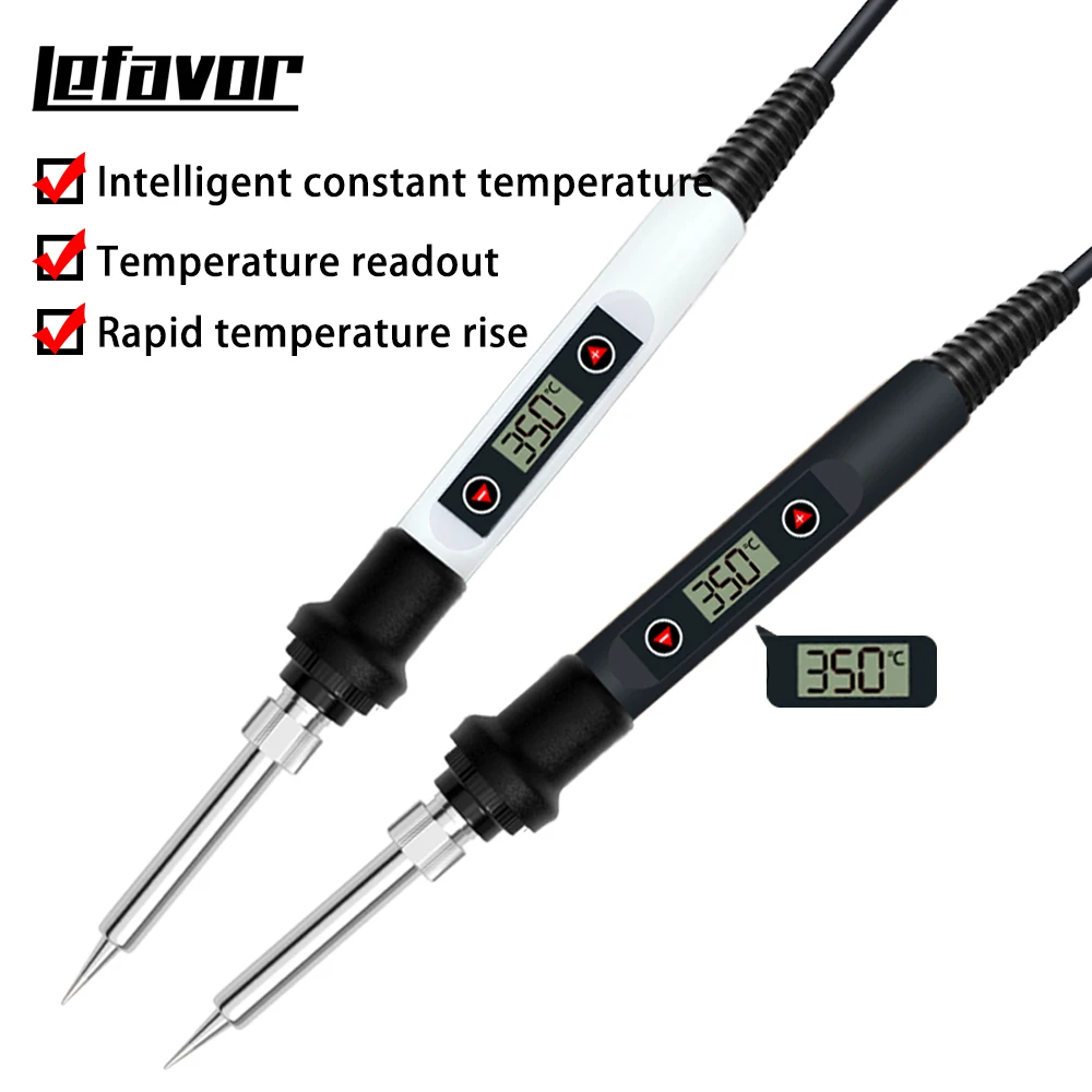 60W/80W Electric Digital Soldering Iron Station 220V 110V Temperature Adjustable Welding Soldering Tips Tools Accessories