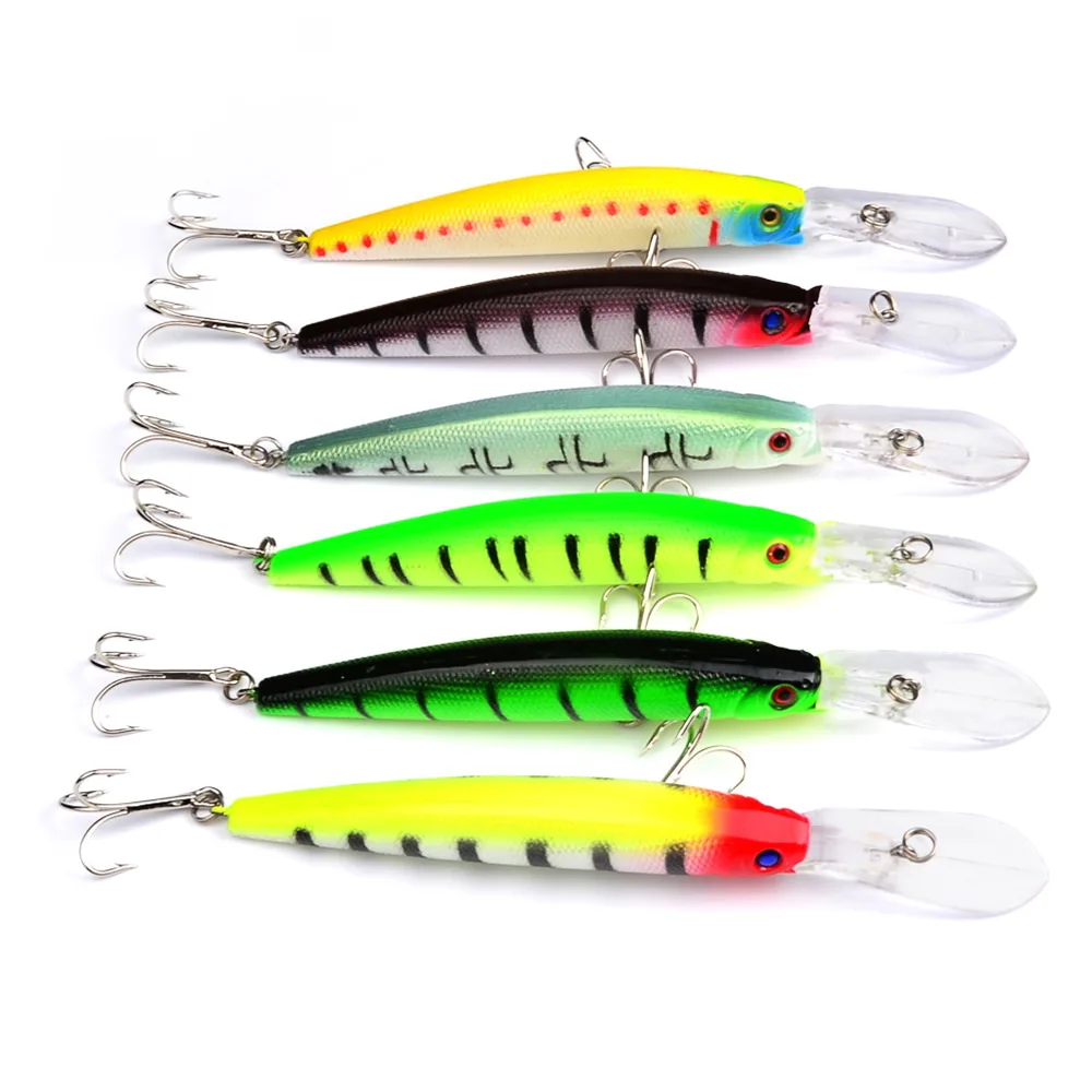 Minnow Fishing Lures Wobbler  Hard Bait 145mm 15.5g With 6# Hooks Sea Fishing Crankbait Stripe Jerkbait Bwobblers For Pike Perch