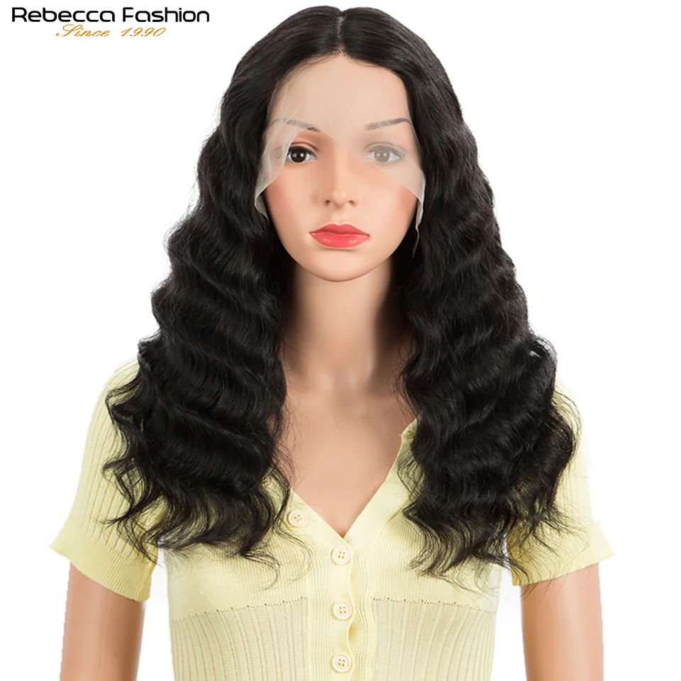 Perruque Lace Front Wig Remy Deep Wave 13x1, cheveux naturels, pre-plucked, naissance des cheveux, pour femmes