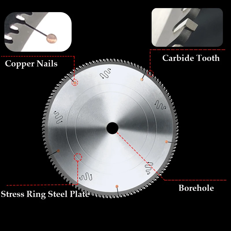 LIVTER Top Quality T.C.T Cabide Steel PCD Circular Saw Blade for Cutting Aluminum Alloy Metal