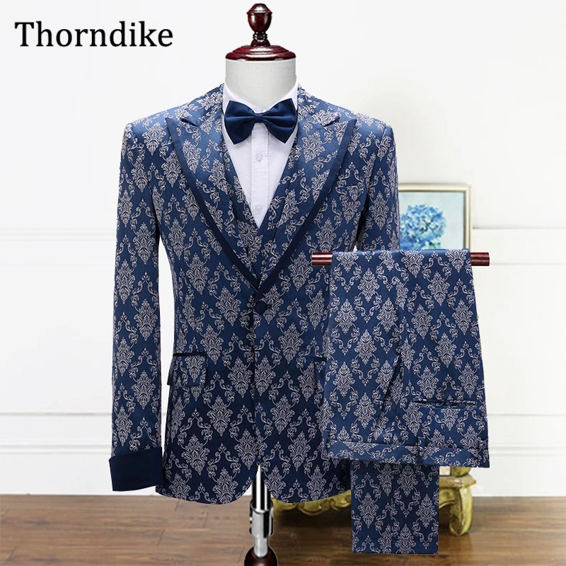 

Thorndike Custom Made Groom Tuxedos Casual Peaked Lapel Single Breasted Men's Wedding Party Suits Trajes De Hombre Costume Homme