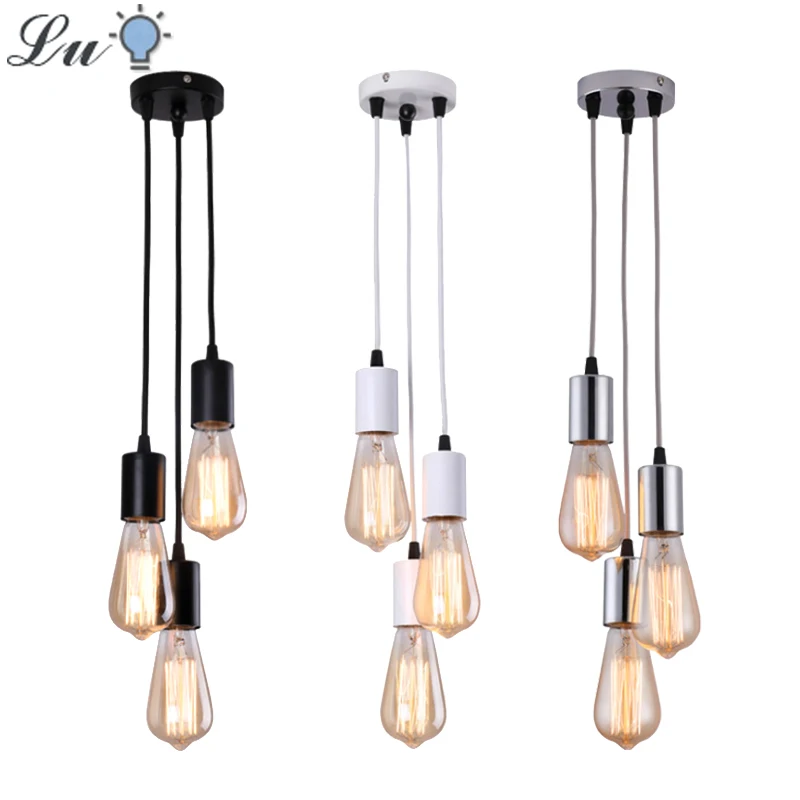 LED Linear Pendant Lights E27 90-260v Bedroom Living Room Decoration Hanging Lamp Restaurant Bar Cafe Indoor Lighting Fixtures