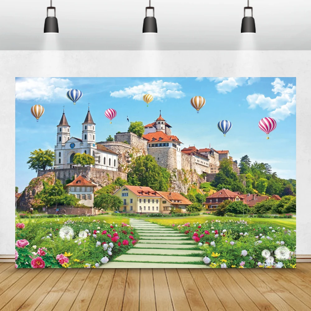 Fairytale Castle Night Scene Photography Contexto, Princesa Retrato, Baby Shower, Aniversário Photocall Cartaz, Família Photo Background