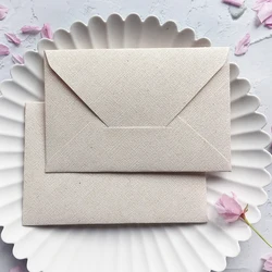 Sobre Vintage con textura de arpillera personalizada, sobre de tarjeta postal, sobre de regalo para invitación de fiesta de boda