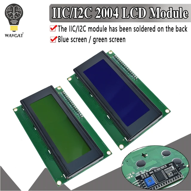 IIC/I2C/TWI 2004 szeregowy niebieski zielony podświetlenie LCD moduł dla Arduino UNO R3 MEGA2560 20X4 LCD2004