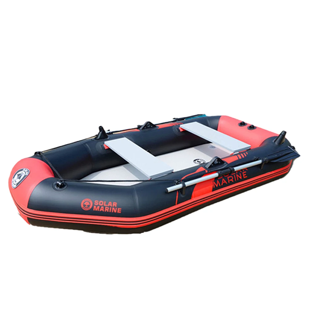 3Person Inflatable Boat PVC Rowing Kayak With Air Deck Fishing Canoe With Paddle Pump For Drifting Fishing Rowing Entertainment