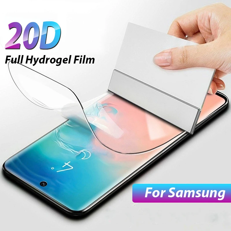 Phone Hydrogel Film For Samsung Galaxy Note 20 10 8 9 S10 S9 S8 S20 Plus A51 A71 5G A50 A70 A21S M31 A31 S20 Ultra Cover