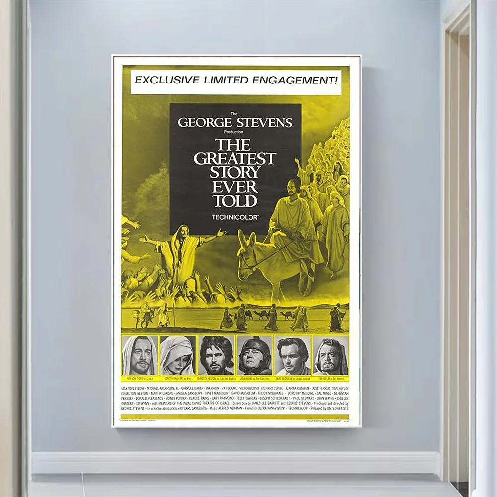 

V2267 The Greatest Story Ever Told Vintage Classic Movie Wall Silk Cloth HD Poster Art Home Decoration Gift