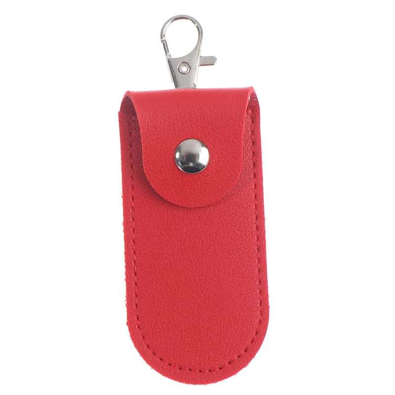 1pc Pouch Bag Case Protective Leather With Keychain For Usb Flash Drive Memory Stick