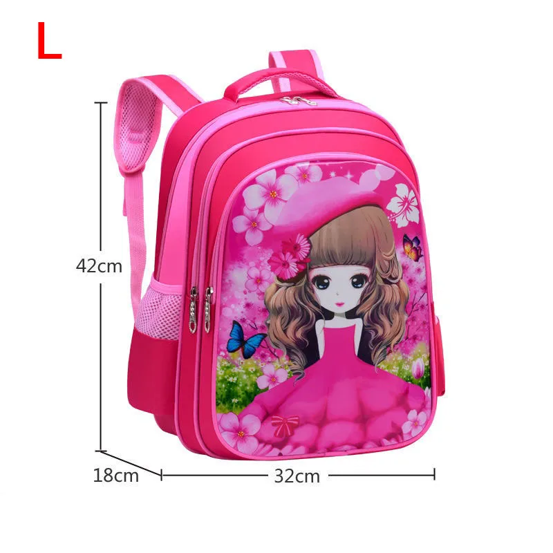 Cute Cartoon School Bag Girls Children School bag For Teenage Girl Orthopedic Princess Kids Backpack Large Capacity Backpack