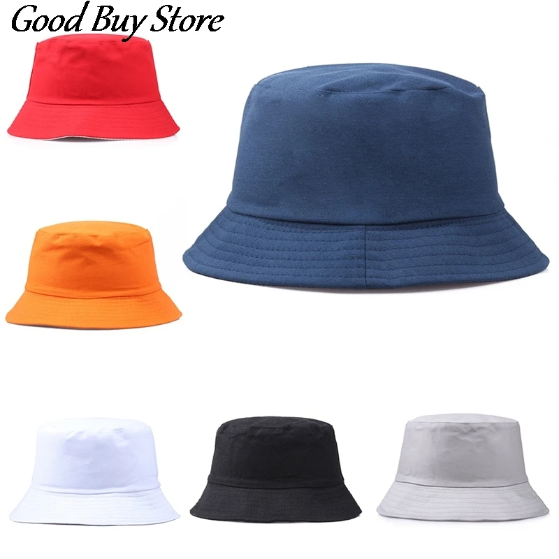 Men Women Summer Panama Cap Unisex Harajuku Bucket Hat Outdoor Fashion Sun Hats Hip Hop Gorros Fisherman Caps Solid Color 2021