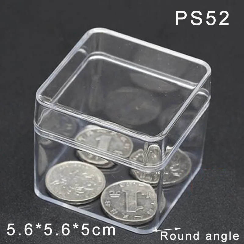 Small Square Box Clear Plastic Storage box for DIY Tool Nail Art Jewelry accessories beads mini crafts case container 1pcs