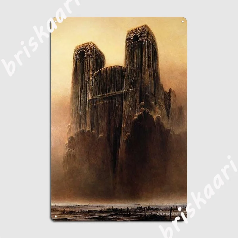 Beksinski Art Prints Poster Metal Plaque Club Pub Garage Classic Wall Plaque Tin Sign Posters