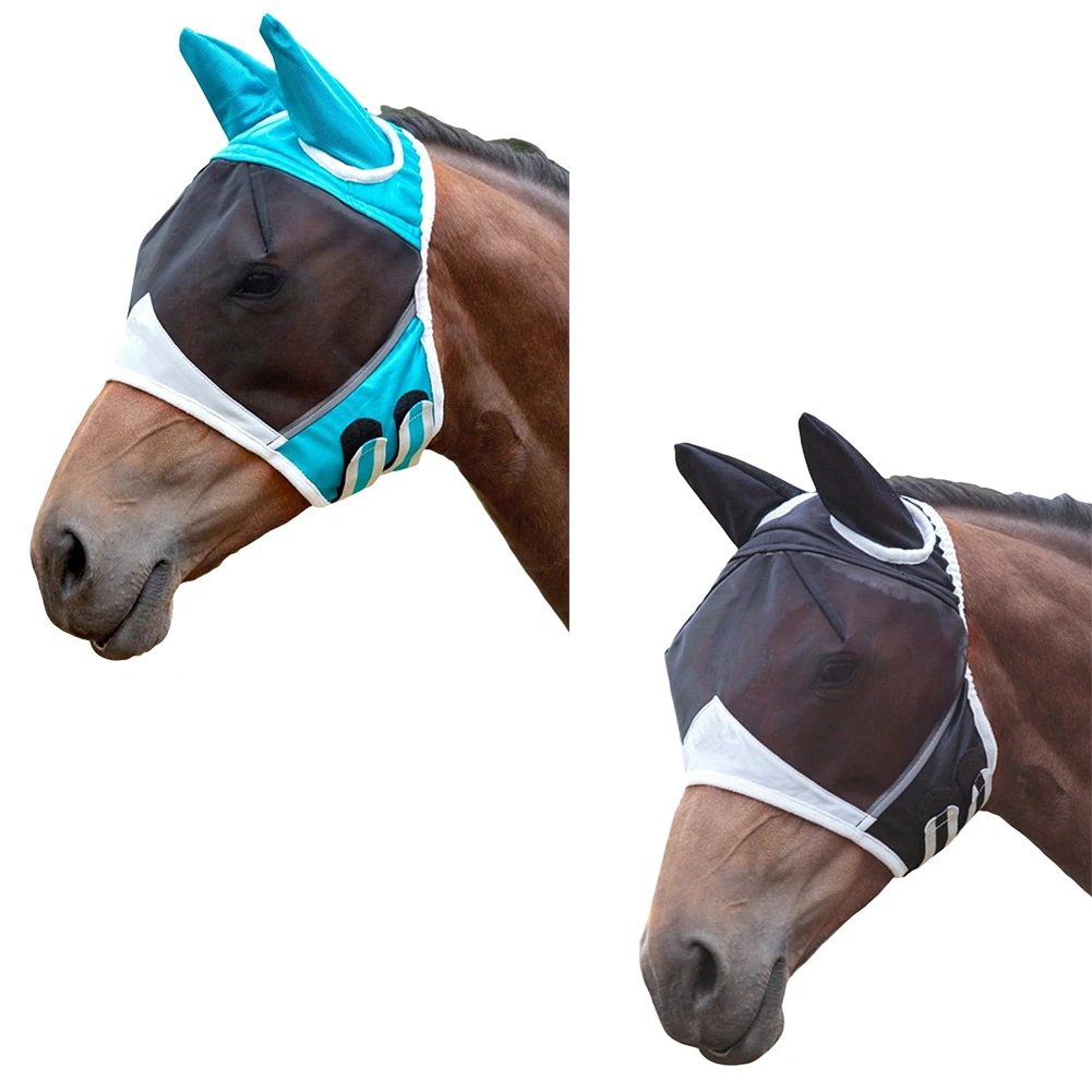 Horse Fly Mask Comfortable Breathable Horse Mask With Ear Anti Mosquito Horse Mask