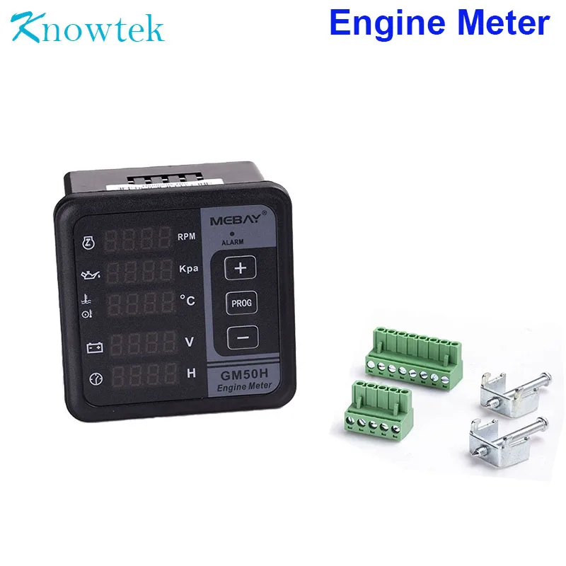 

Generator Digital Meter Diesel Engine Monitor Oil pressure Engine speed Oil Water Temperature Battery Voltage gauge GM50H