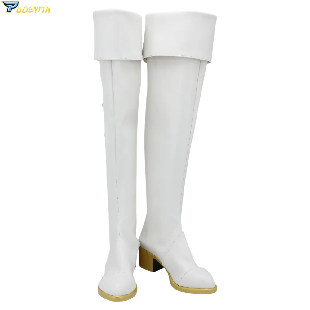 Love Live Wonderland Alice Kanan Matsuura Cosplay Boots White Shoes Custom Made