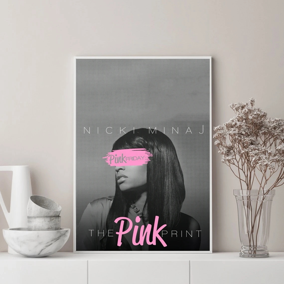 Nicki Minaj Pink Print Poster Music Album Poster Singer Music Star Canvas Photo Art Poster Print