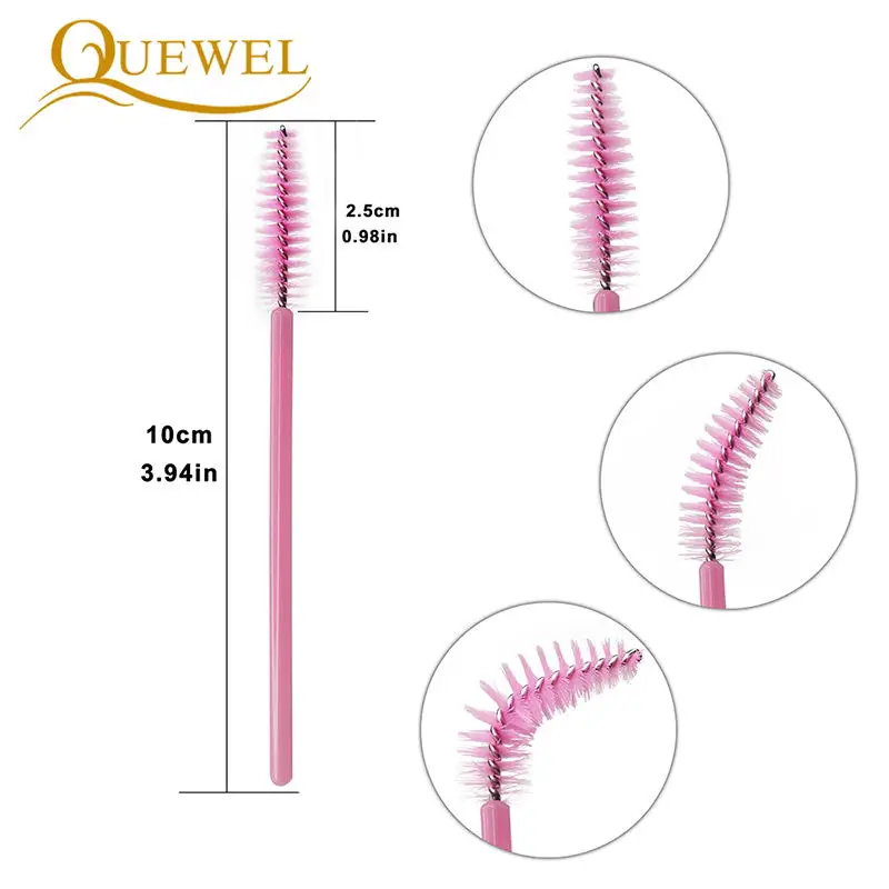 Quewel-pincéis de extensão de cílios, acessórios para aplicador de maquiagem, escova cosmética, varinhas de rímel, ferramentas