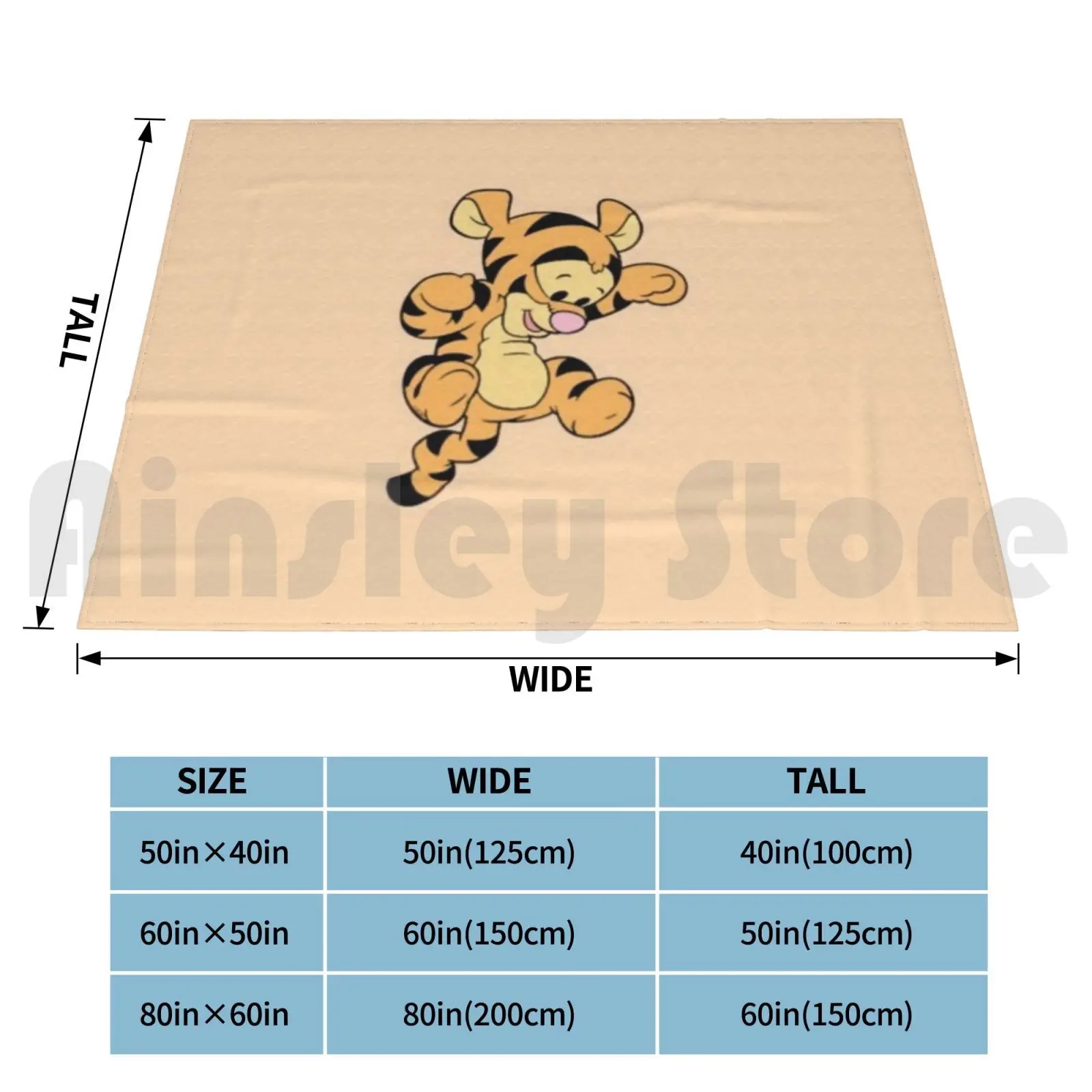 Tigger Blanket Super Soft Warm Light Thin Tigger Cartoon Teddy Bear Cub Orange Black Yellow Pink Child Coraliepltr26