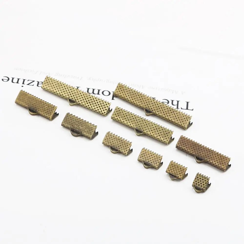 Crimps Beads Cove Clasps Hooks Cords End Fastener Caps Ribbon Leather Clip Foldover Connectors For Jewelry Making DIY Bracelet