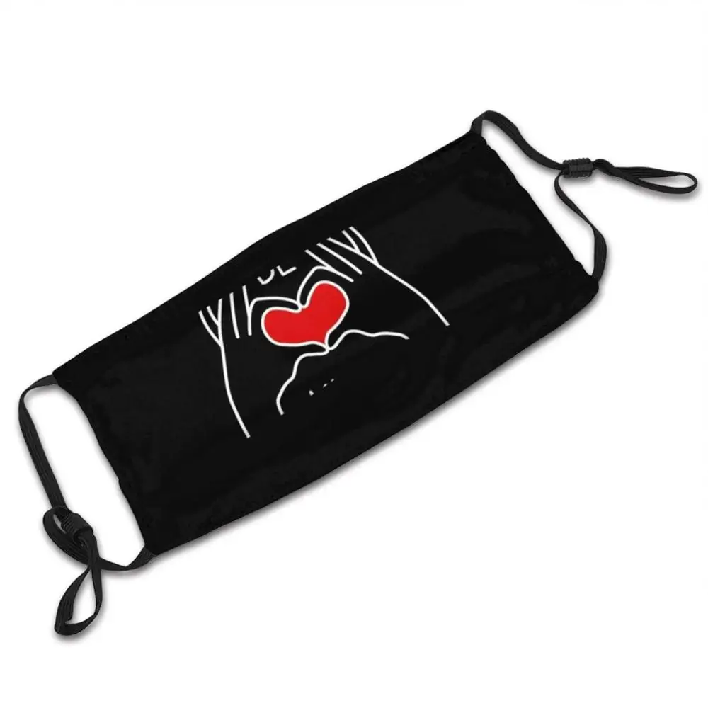 Motivating And Positive Quote Custom Pattern Washable Filter Pm2.5 Adult Kids Mask Be Kind With Hands In Heart Well