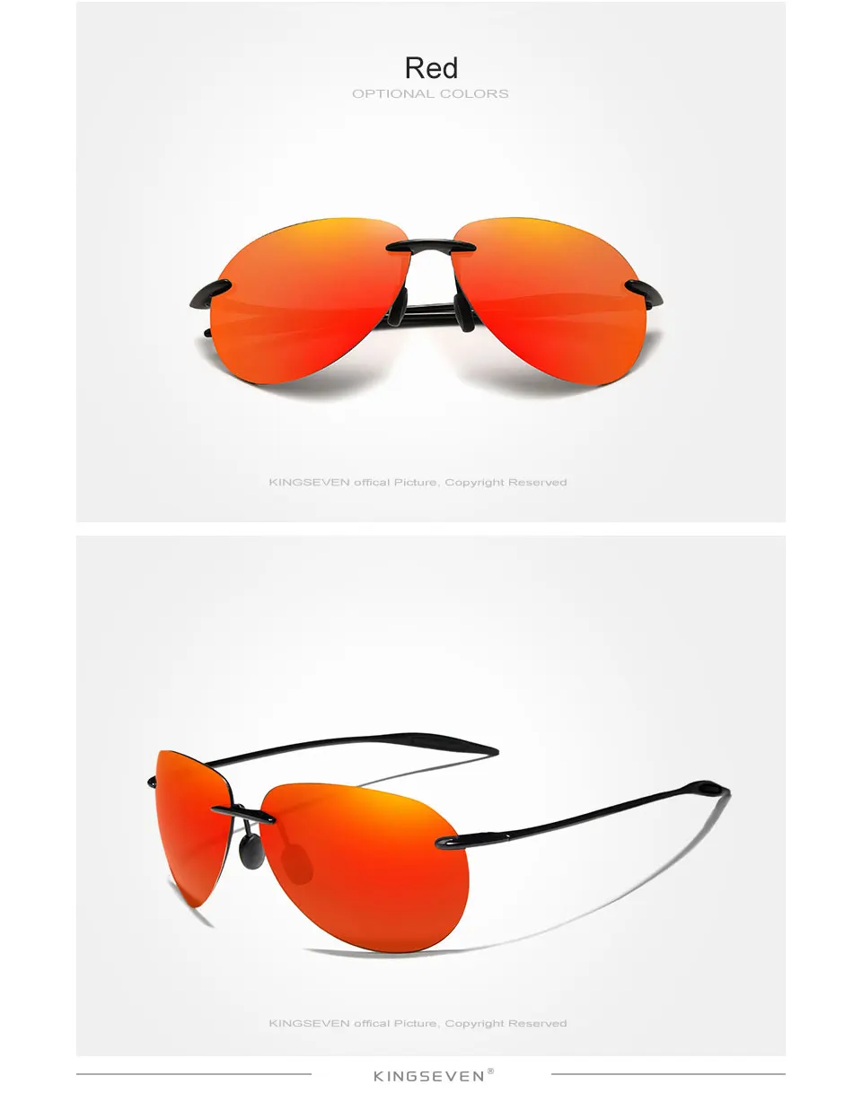 KINGSEVEN DESIGN Herren Klassische Pilotensonnenbrille Polarisierte Sonnenbrille Für Männer Fahren Spiegellinse UV400 Schutz Oculos N7027 – Detail 6