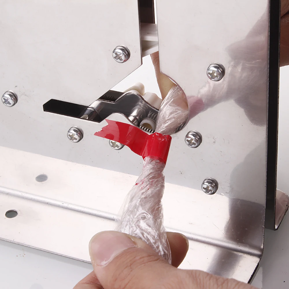 Imagem -02 - Selador de Fita de Dispensador de Bolsa Plástico para Supermercado Máquina de Selagem de Embalagem de Alimentos Selador de Mini Frutas Empacotador de Embalagem Aço Inoxidável