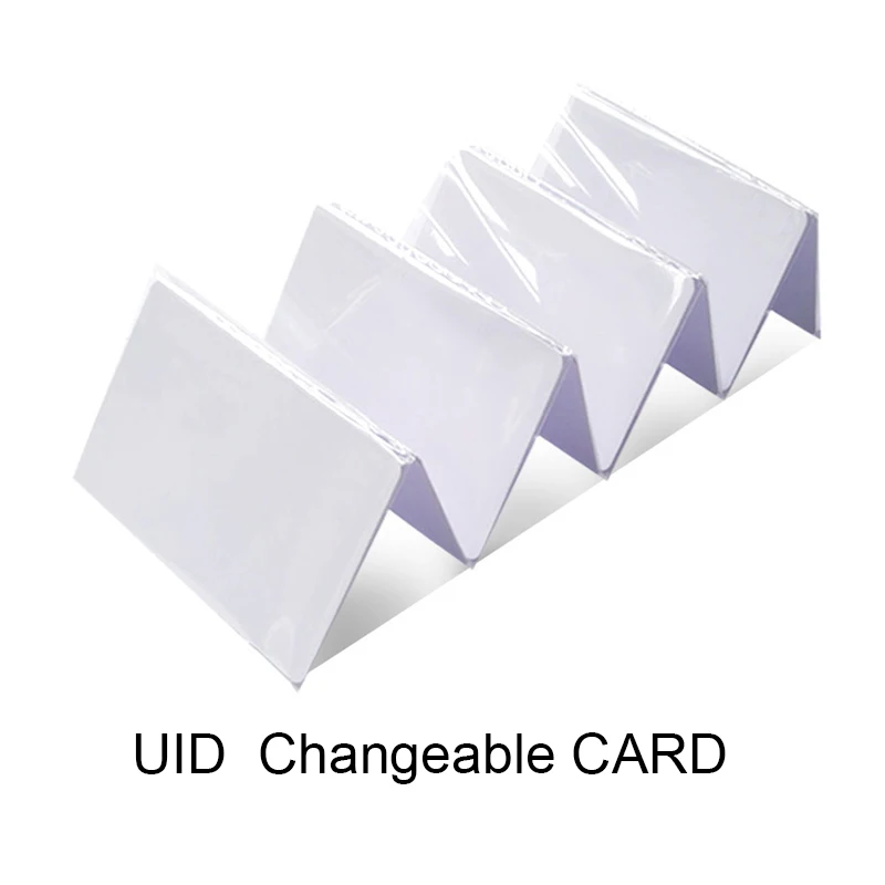 HaChanLun 50pcs UID RFID 13.56mhz  Proximity Chip Block 0 Sector Writable Duplicator Copy IC Tag Card Sticker Key Fob Token Ring