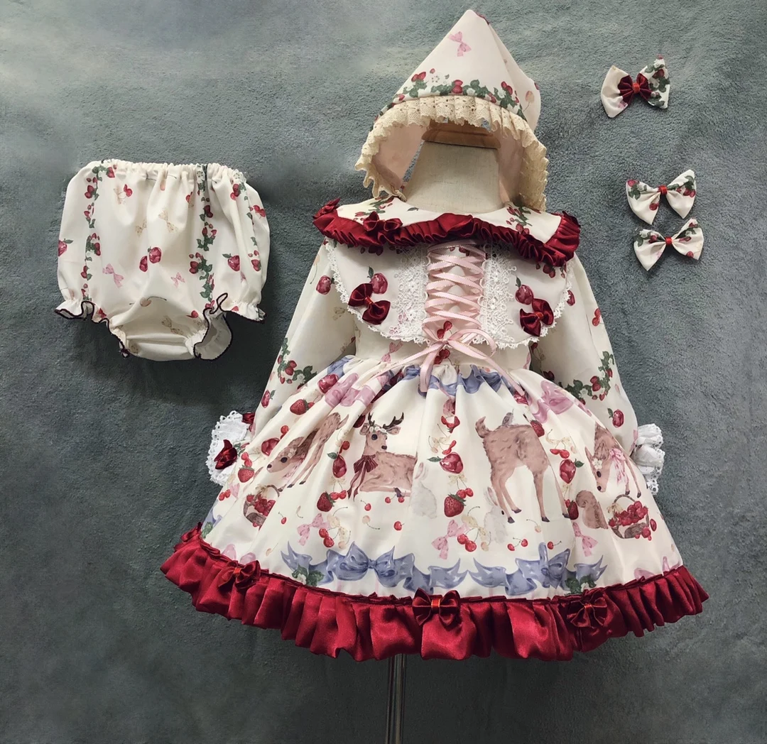 Karuzela Lolita Slub tkanina lniana Patchwork szycie na ubranie dziewczęce ubranka dla niemowląt materiał DIY sukienka