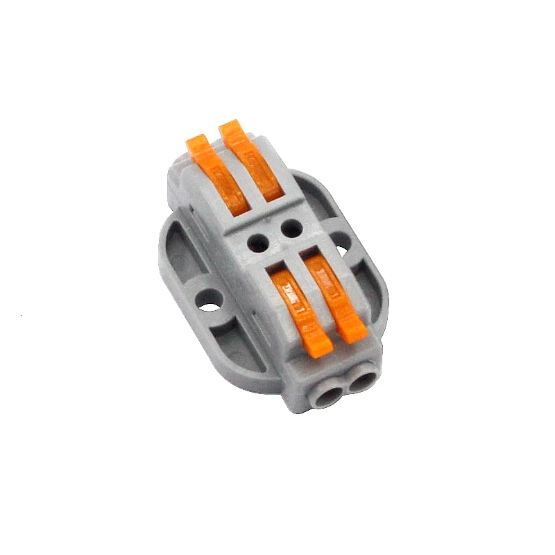 LED Light Wire Connector Fixed Type Push-on Terminal Block Cage Spring Universal Fast Wiring Clip Copper-aluminum Butt Plug