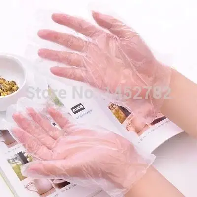 

100PCS/LOT Eco-friendly Disposable Gloves PE Garden Household Restaurant BBQ Plastic Multifuctional Gloves Food ZQ050