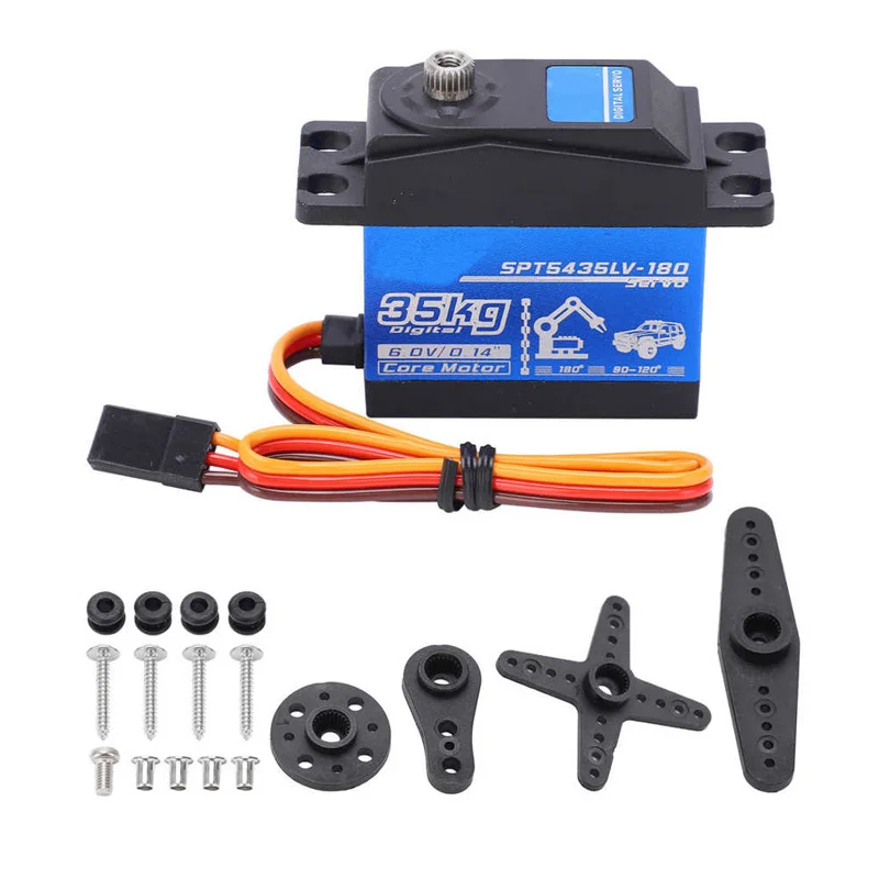 SPT Servo SPT5435LV-180 35KG Large Torque Metal Gear Standard Digital Servo WaterProof For RC Robot Arm RC Car Crawler Boat