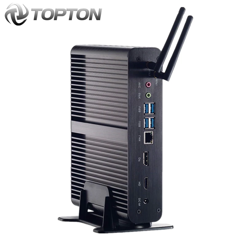 2023 Fanless Mini Computer 12th Gen Intel i7 1255U 1165G7 10710U Desktop Gaming Barebone PC HTPC Aluminum Efficient Cooling WiFi