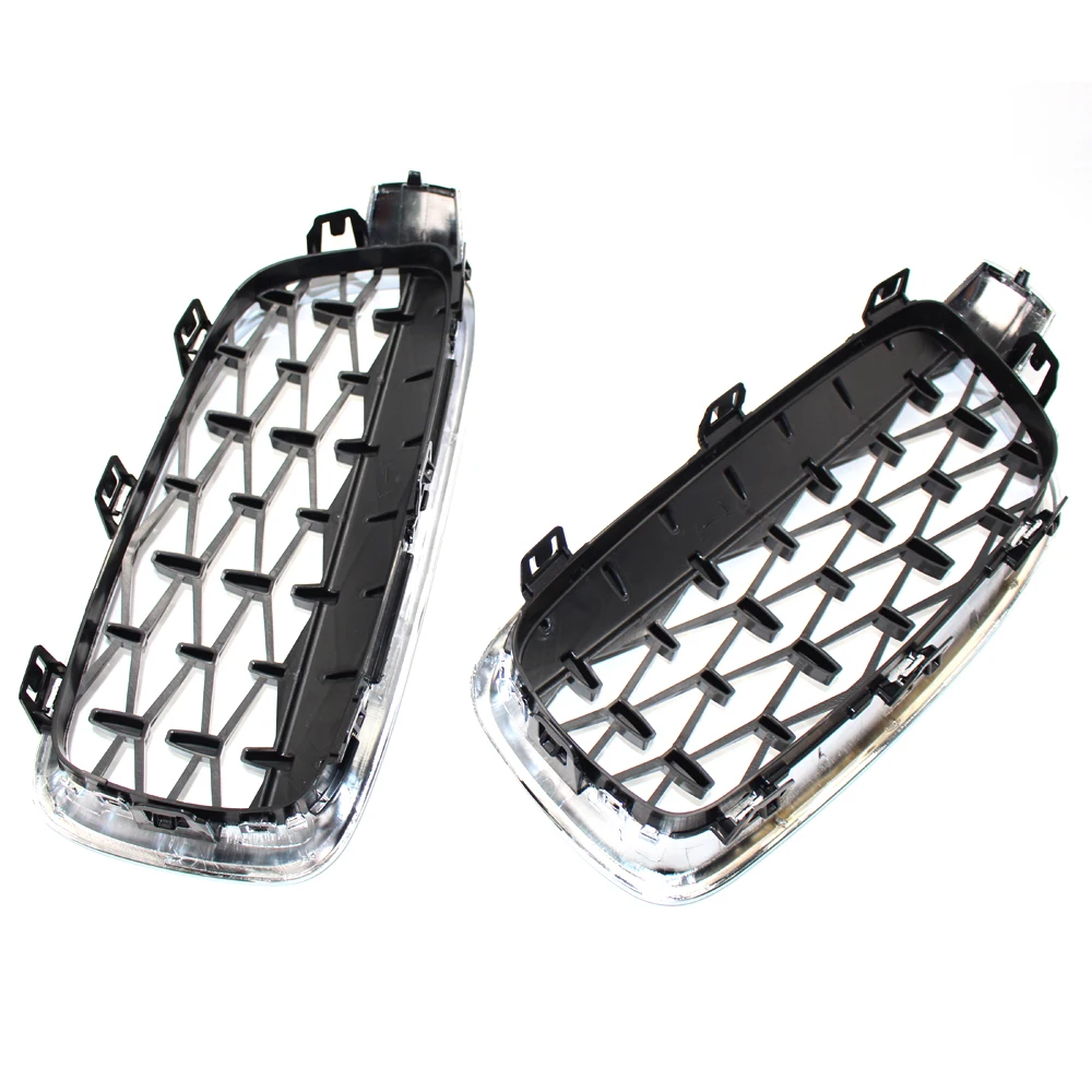 

Plated meteor ABS plastic Trim Grill Car modified Diamond Grille Racing Grills for BMW 3 Series F30 F35 2012-2017