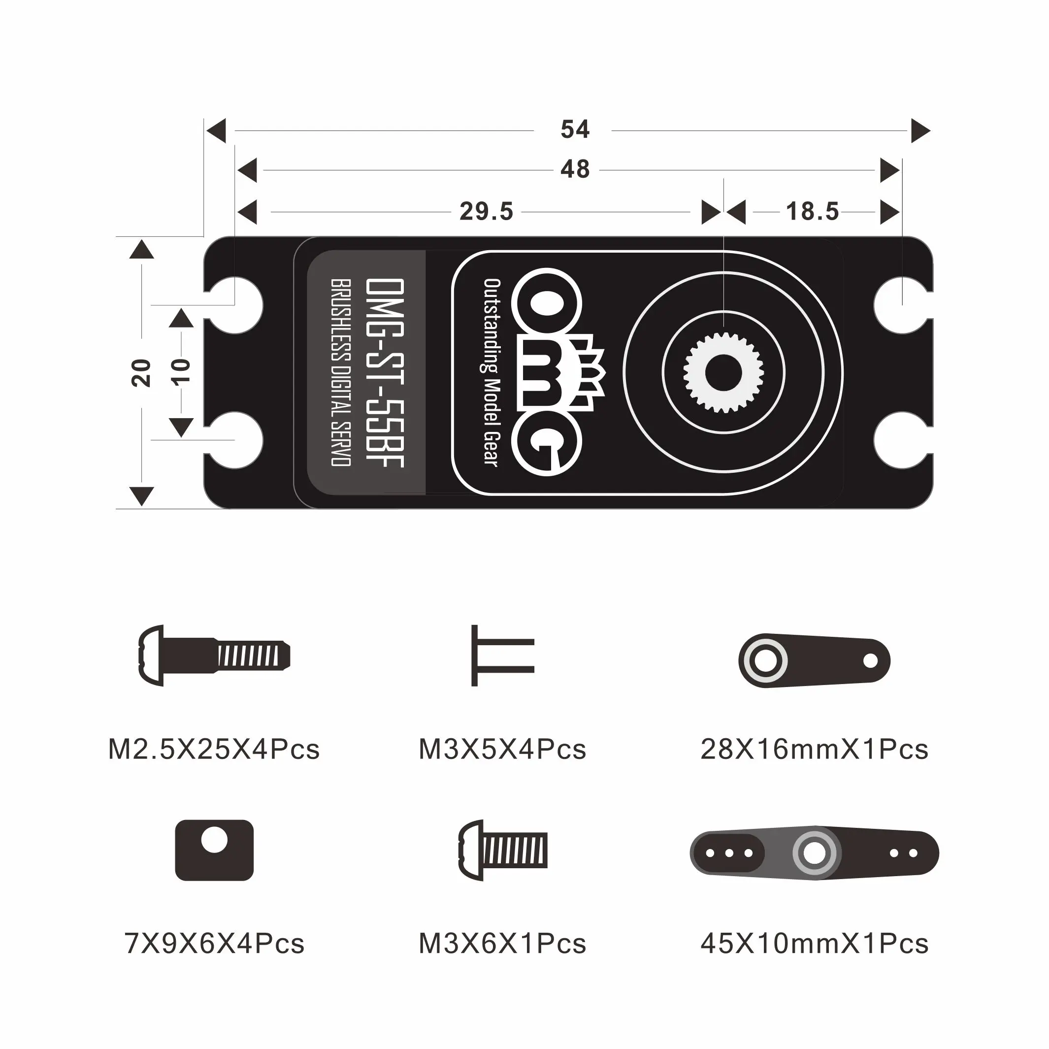 Omg-デジタルブラシレスモーター,40kg高電圧サーボモーター,防水,ip67,1:8 rc以上,60cc