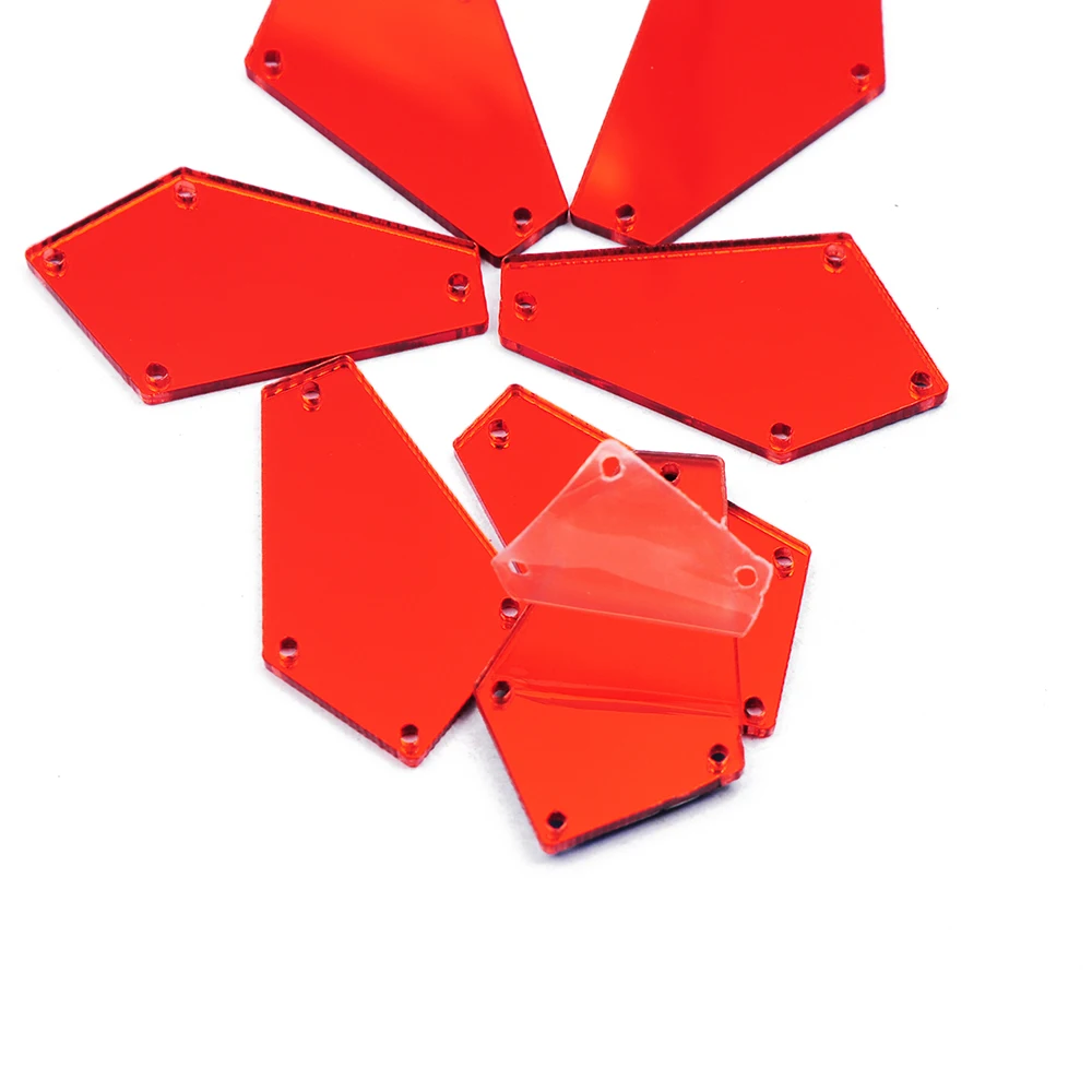 P04 22x37mm 30 Stück Pfeil-Acryl-Spiegel-Strass-Applikationen zum Aufnähen für Handarbeiten – Detail 7
