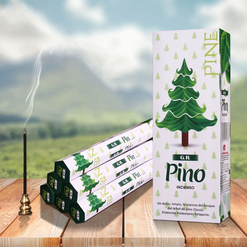 Natural Pine Aroma Incense Stick Imported India Incense Yoga Smell Relax Aromatherapy Incense Health Spices for Indoor Teahouse