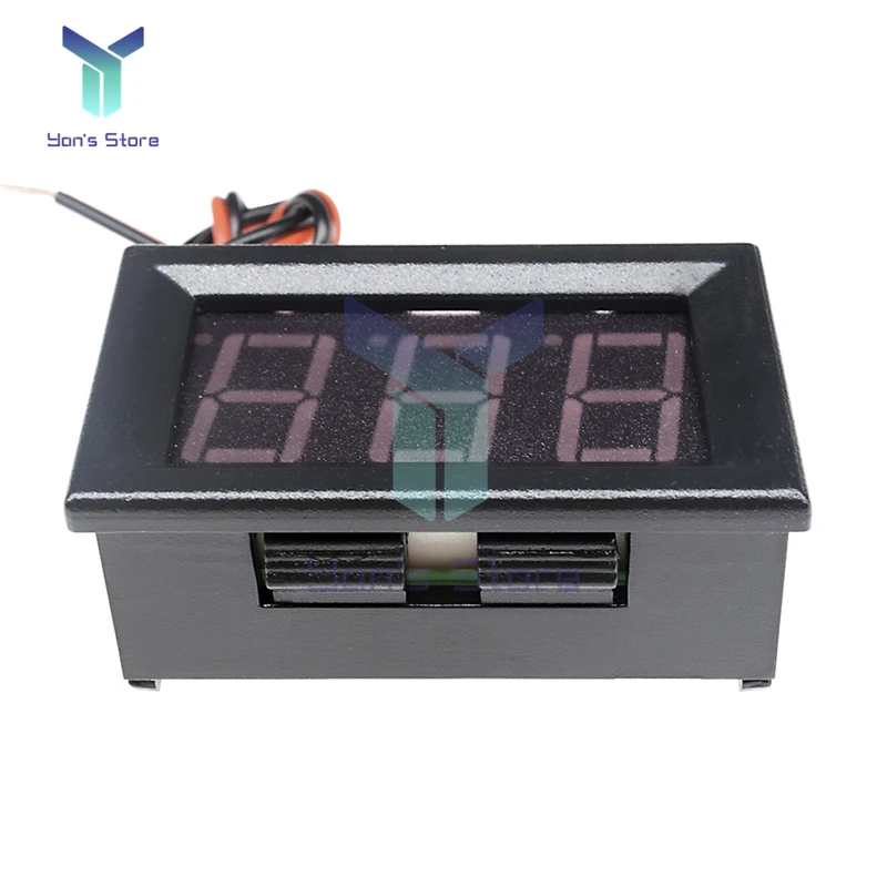 0.56นิ้ว LED Digital Voltmeter DC 4.5-30V แรงดันไฟฟ้ารถรถจักรยานยนต์ไฟฟ้า Volt Tester เครื่องตรวจจับ DC 5V 12V 24V 2สาย